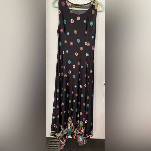 Reborn Lightweight Flow Dress Retro Floral Sleeveless Handkerchief Bottom - Picture 6 of 11